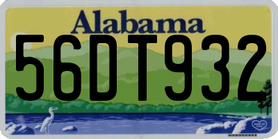 AL license plate 56DT932