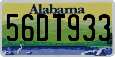 AL license plate 56DT933