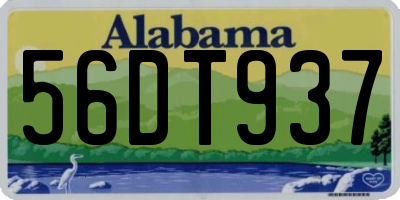 AL license plate 56DT937
