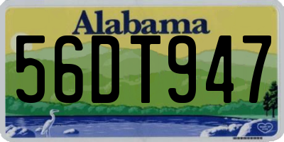 AL license plate 56DT947