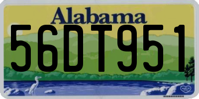 AL license plate 56DT951