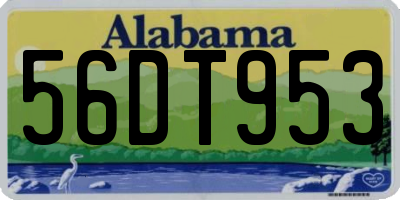 AL license plate 56DT953