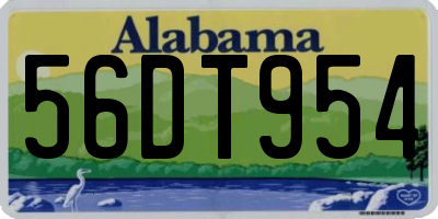 AL license plate 56DT954