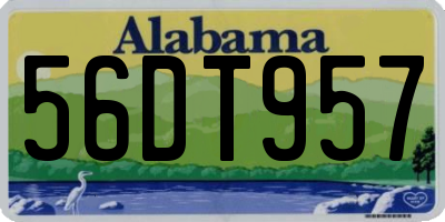 AL license plate 56DT957