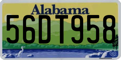 AL license plate 56DT958