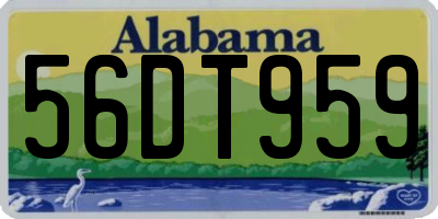 AL license plate 56DT959