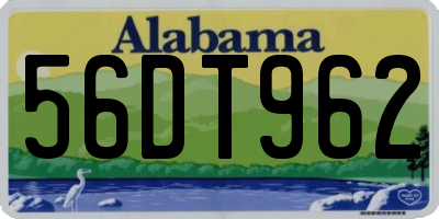 AL license plate 56DT962