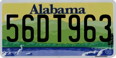 AL license plate 56DT963
