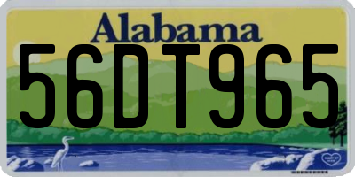 AL license plate 56DT965