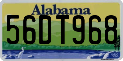 AL license plate 56DT968