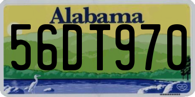 AL license plate 56DT970