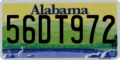 AL license plate 56DT972