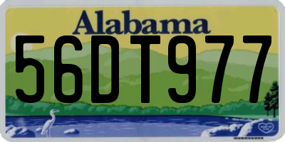 AL license plate 56DT977