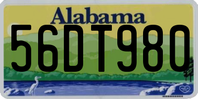 AL license plate 56DT980