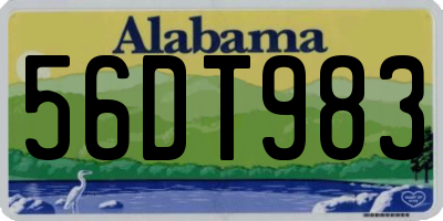 AL license plate 56DT983