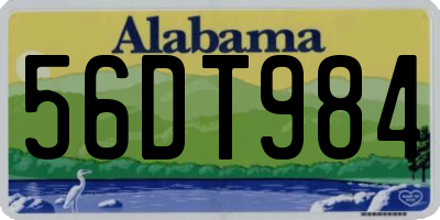 AL license plate 56DT984