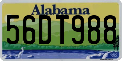 AL license plate 56DT988