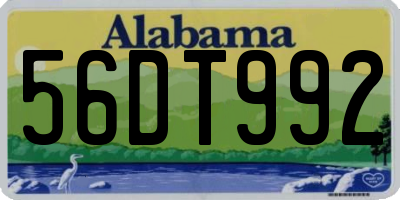 AL license plate 56DT992