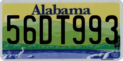 AL license plate 56DT993