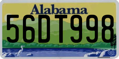 AL license plate 56DT998