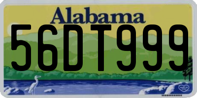 AL license plate 56DT999