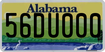 AL license plate 56DU000