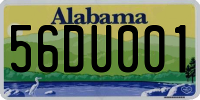 AL license plate 56DU001
