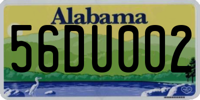 AL license plate 56DU002