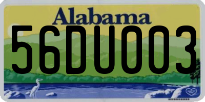 AL license plate 56DU003
