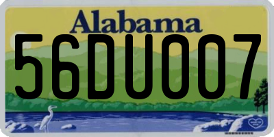AL license plate 56DU007