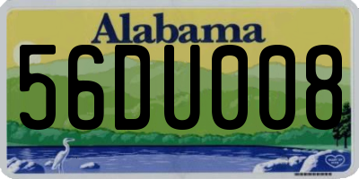 AL license plate 56DU008