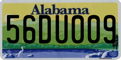 AL license plate 56DU009
