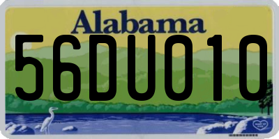 AL license plate 56DU010