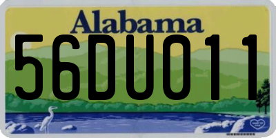 AL license plate 56DU011