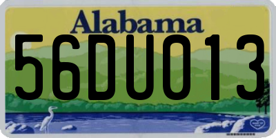 AL license plate 56DU013
