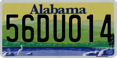 AL license plate 56DU014