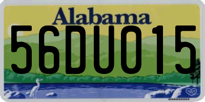 AL license plate 56DU015