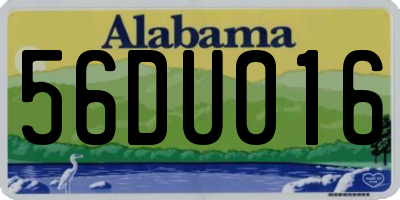 AL license plate 56DU016