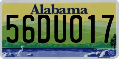 AL license plate 56DU017