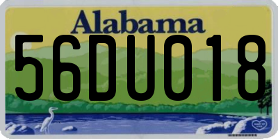 AL license plate 56DU018