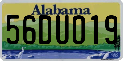 AL license plate 56DU019