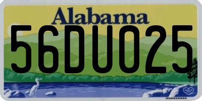 AL license plate 56DU025