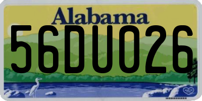 AL license plate 56DU026
