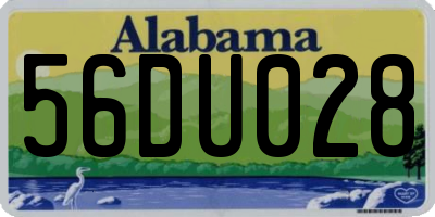 AL license plate 56DU028