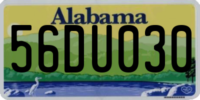 AL license plate 56DU030