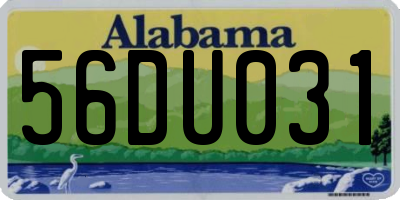 AL license plate 56DU031