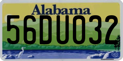 AL license plate 56DU032