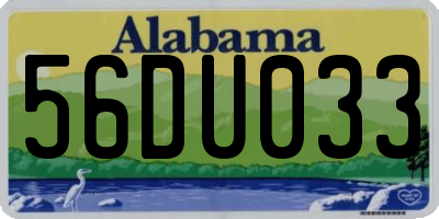 AL license plate 56DU033