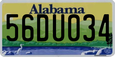 AL license plate 56DU034