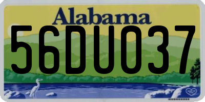 AL license plate 56DU037